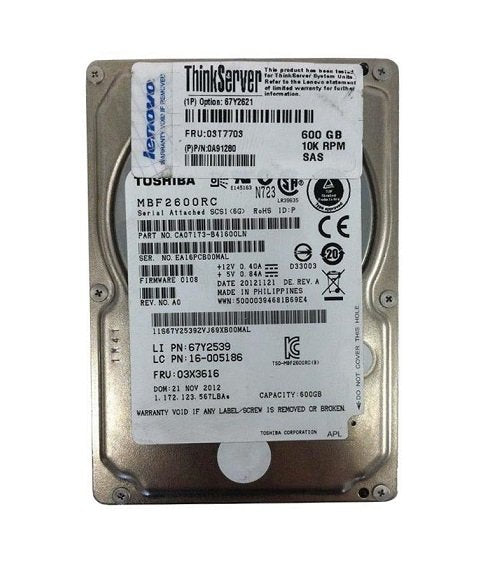 Lenovo 600GB Server Hard Drive - 03X3616