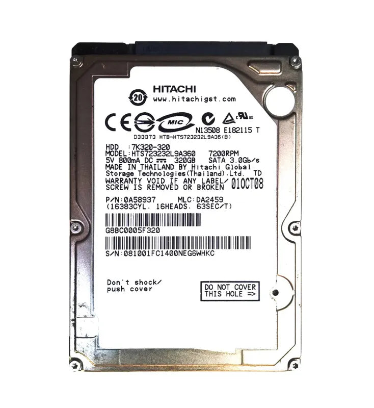 Hitachi Laptop Hard Drive - 0A58937