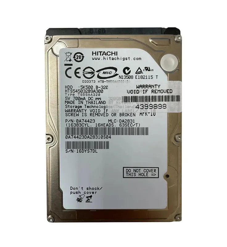 Hitachi Laptop Hard Drive - 0A74423