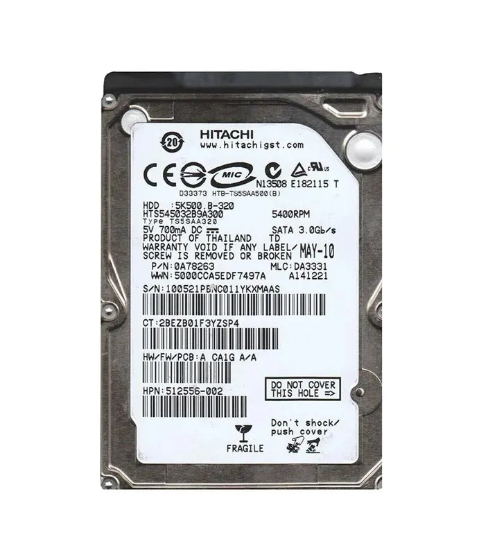 Hitachi Laptop Hard Drive - 0A78263