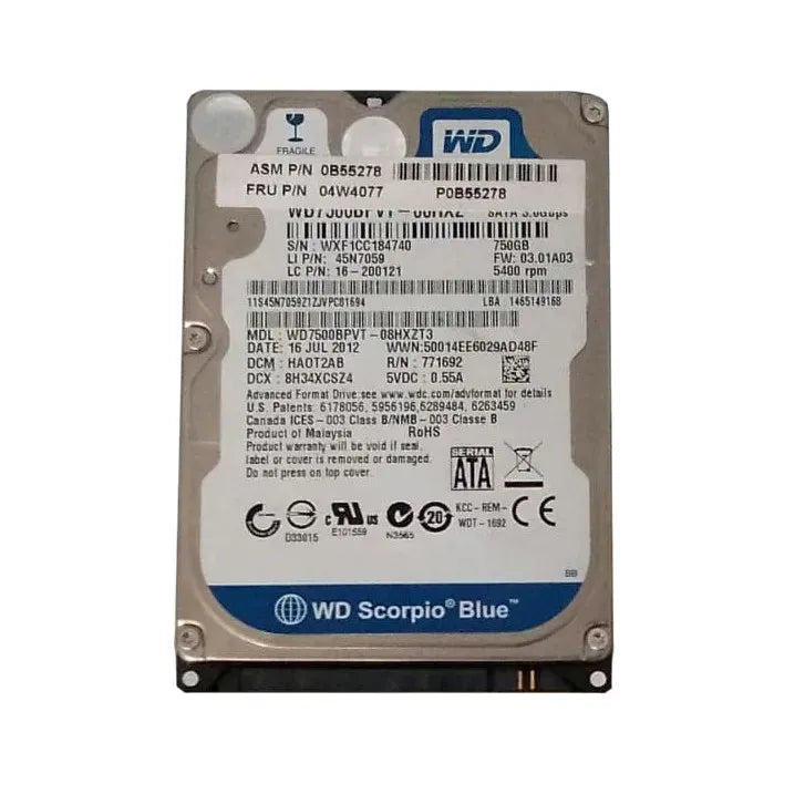 Lenovo Laptop Hard Drive - 0B55278