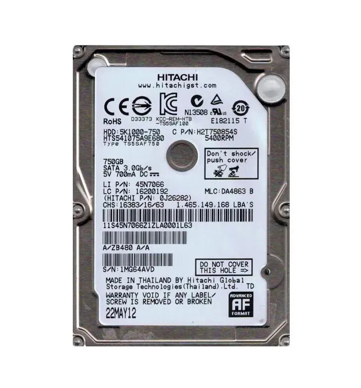 HGST Laptop Hard Drive - 0J26282