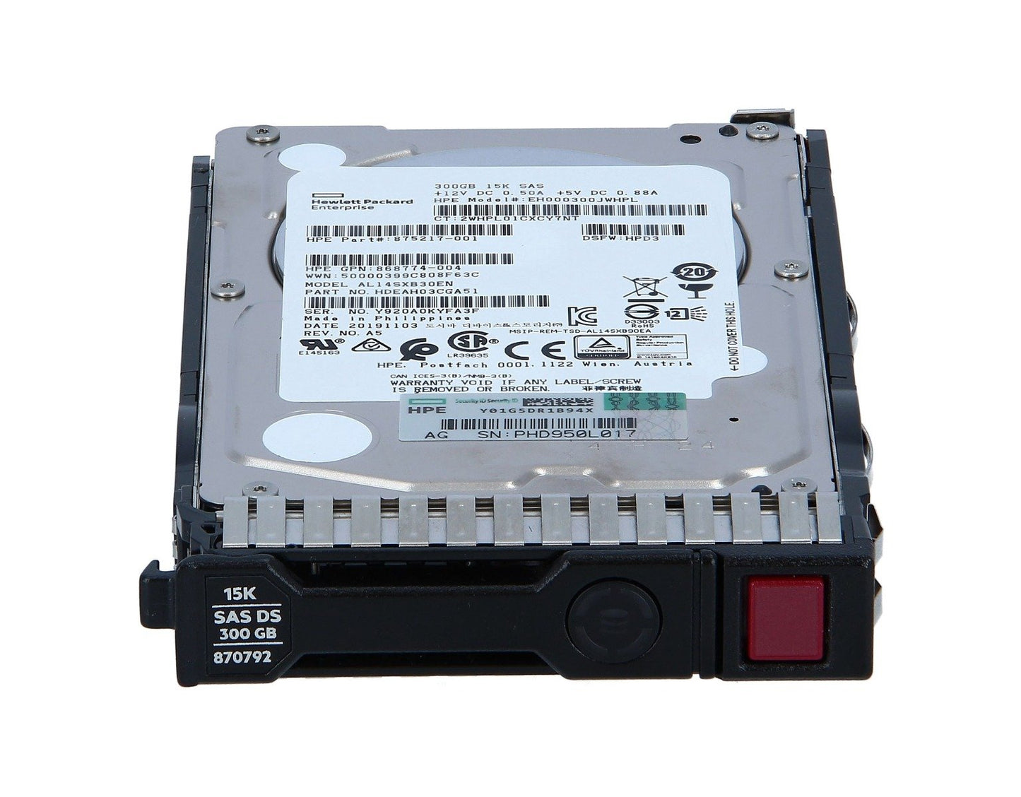 HP 300GB SAS 12Gb/s Hot Swap Digitally Signed 1 - 870792-001