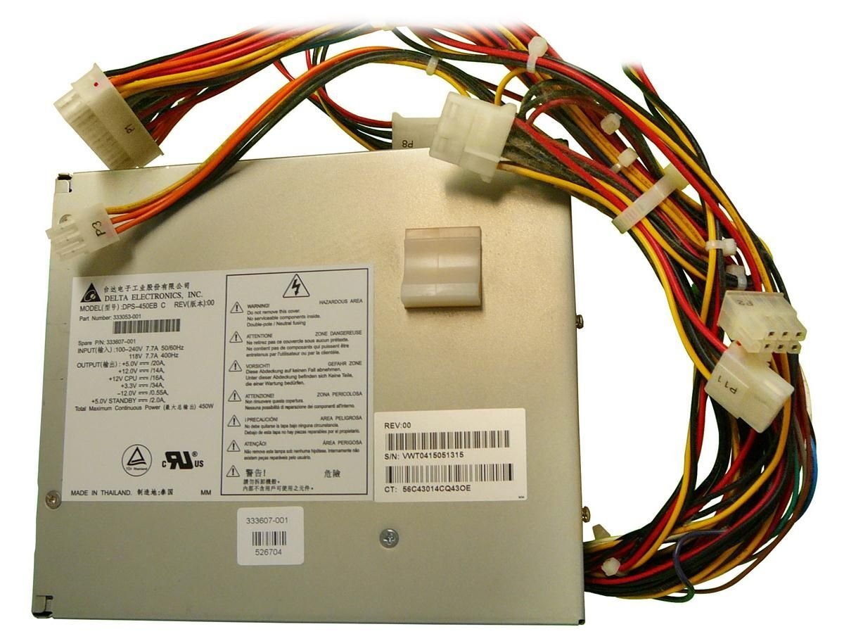 HPE 450-Watts Power Supply - 333053-001