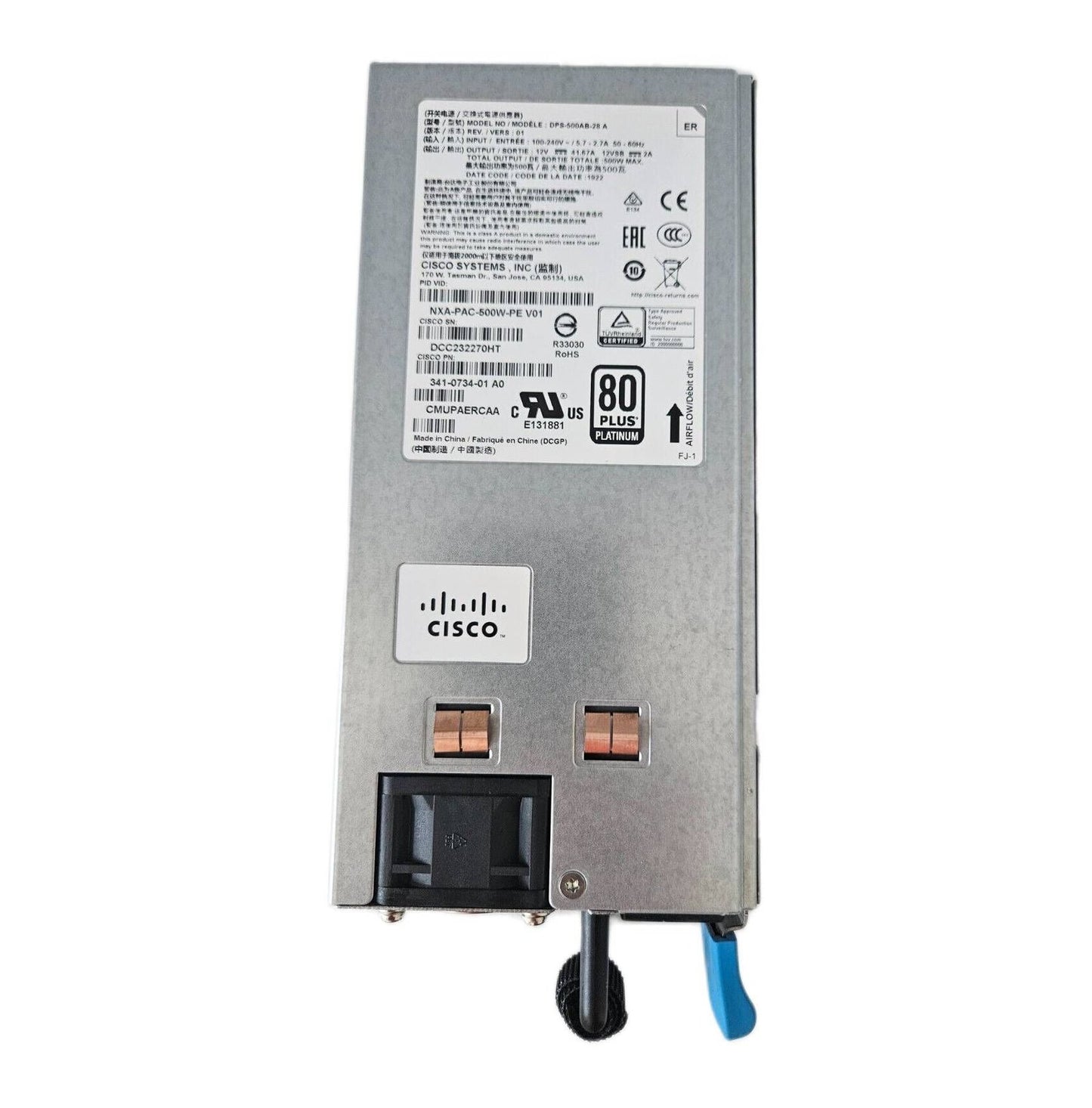 Cisco 500-Watts Power Supply - 341-0734-01