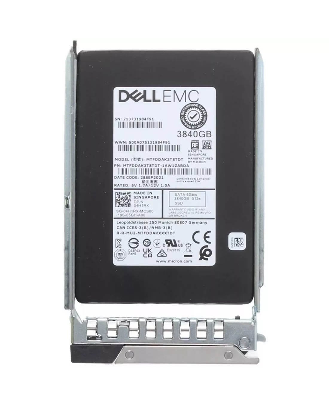 Dell 3.84TB SATA 6Gb/s Solid State Drive (SSD) - 4H1RX
