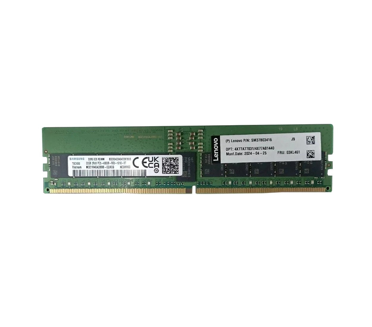 Lenovo 32GB 4800MHz DDR5 Memory Module - 4X77A77031