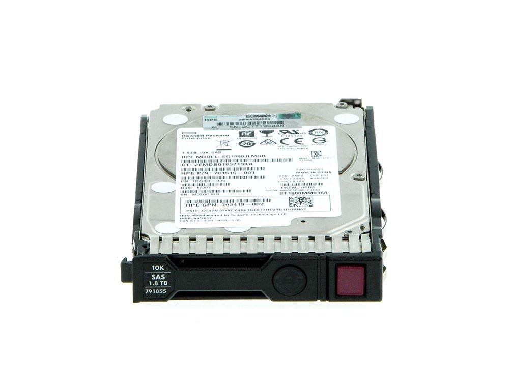 HPE 1.8TB SAS 12Gb/s Hot Swap 10000RPM (512e) 2 - 791034-B21