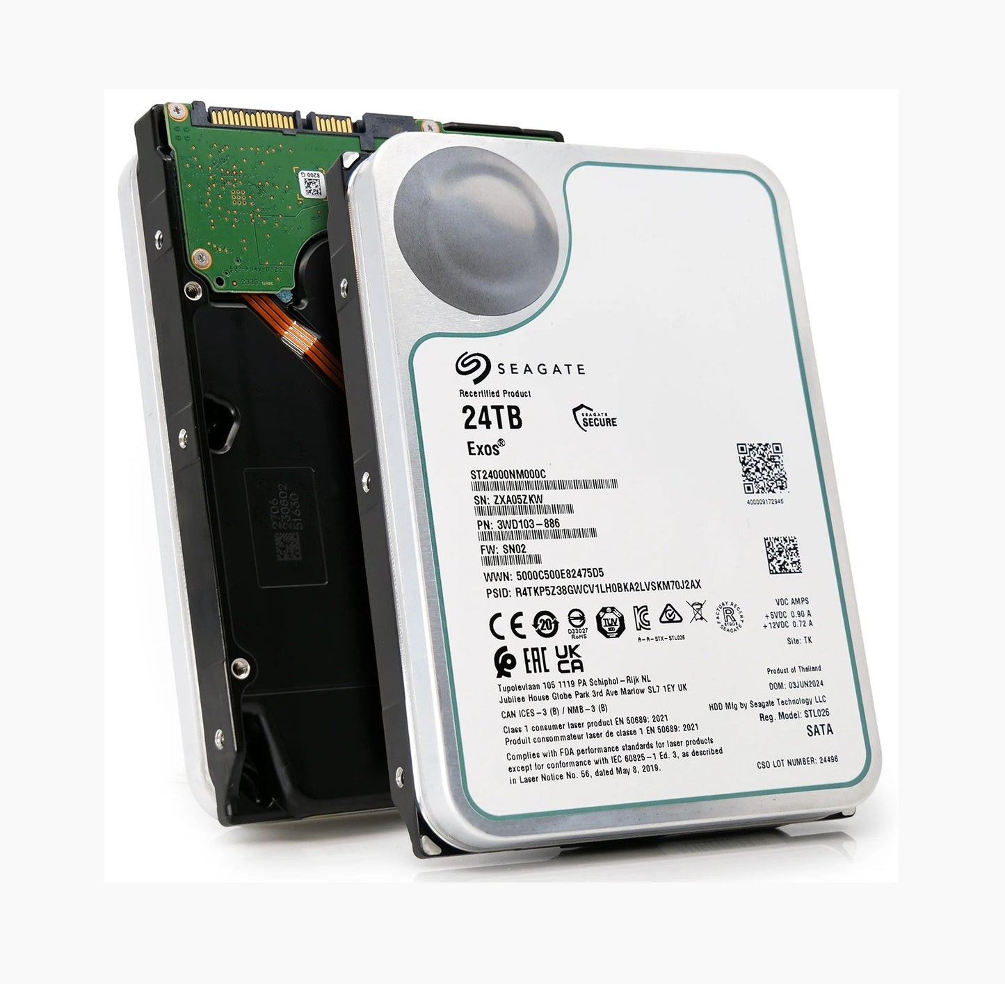 Seagate Exos 24TB SATA 6Gb/s 3.5-inch Hard Drive - ST24000NM000C