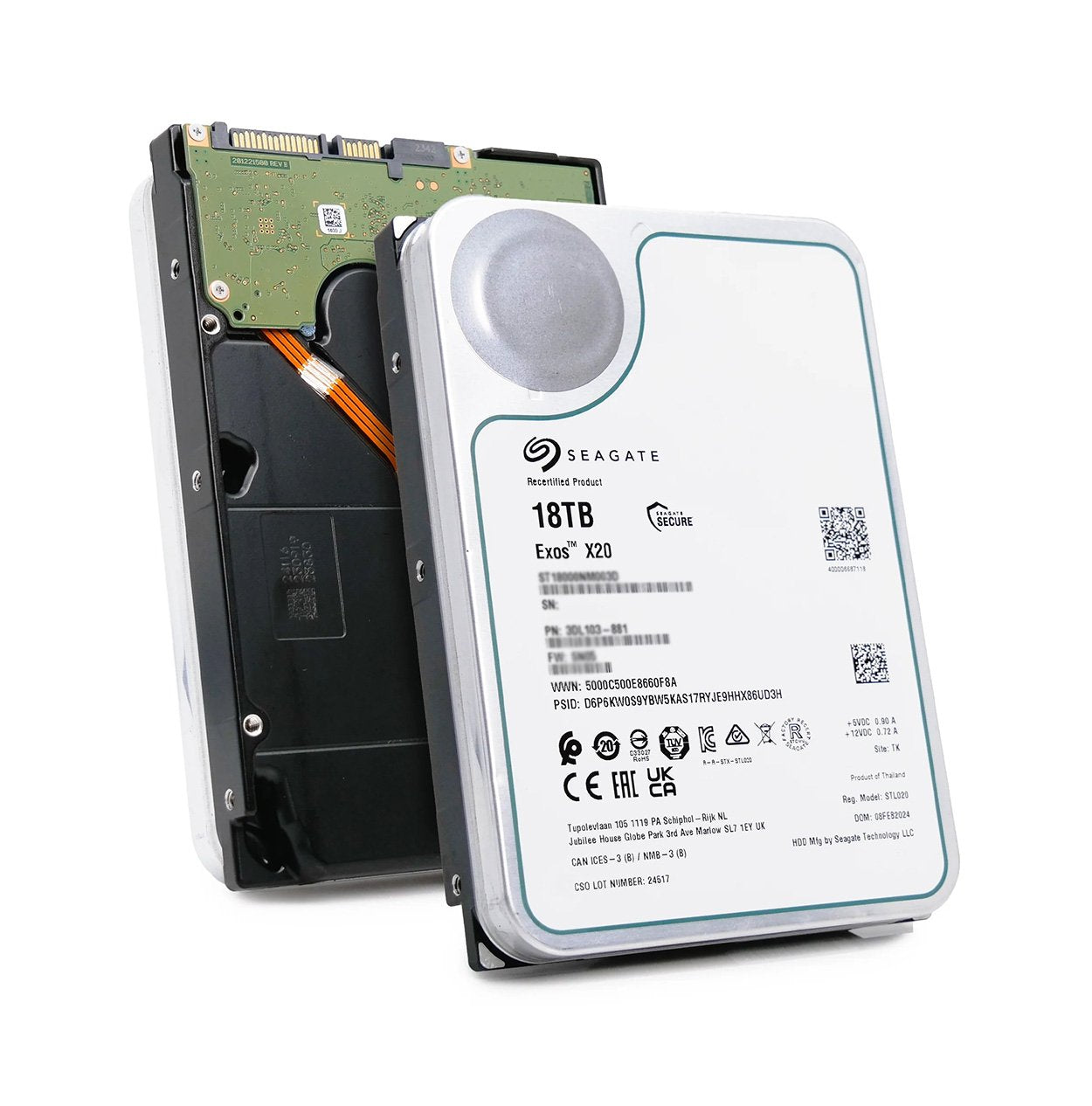 Seagate Exos X20 18TB SAS 12Gb/s 3.5-inch Hard Drive - ST18000NM000D