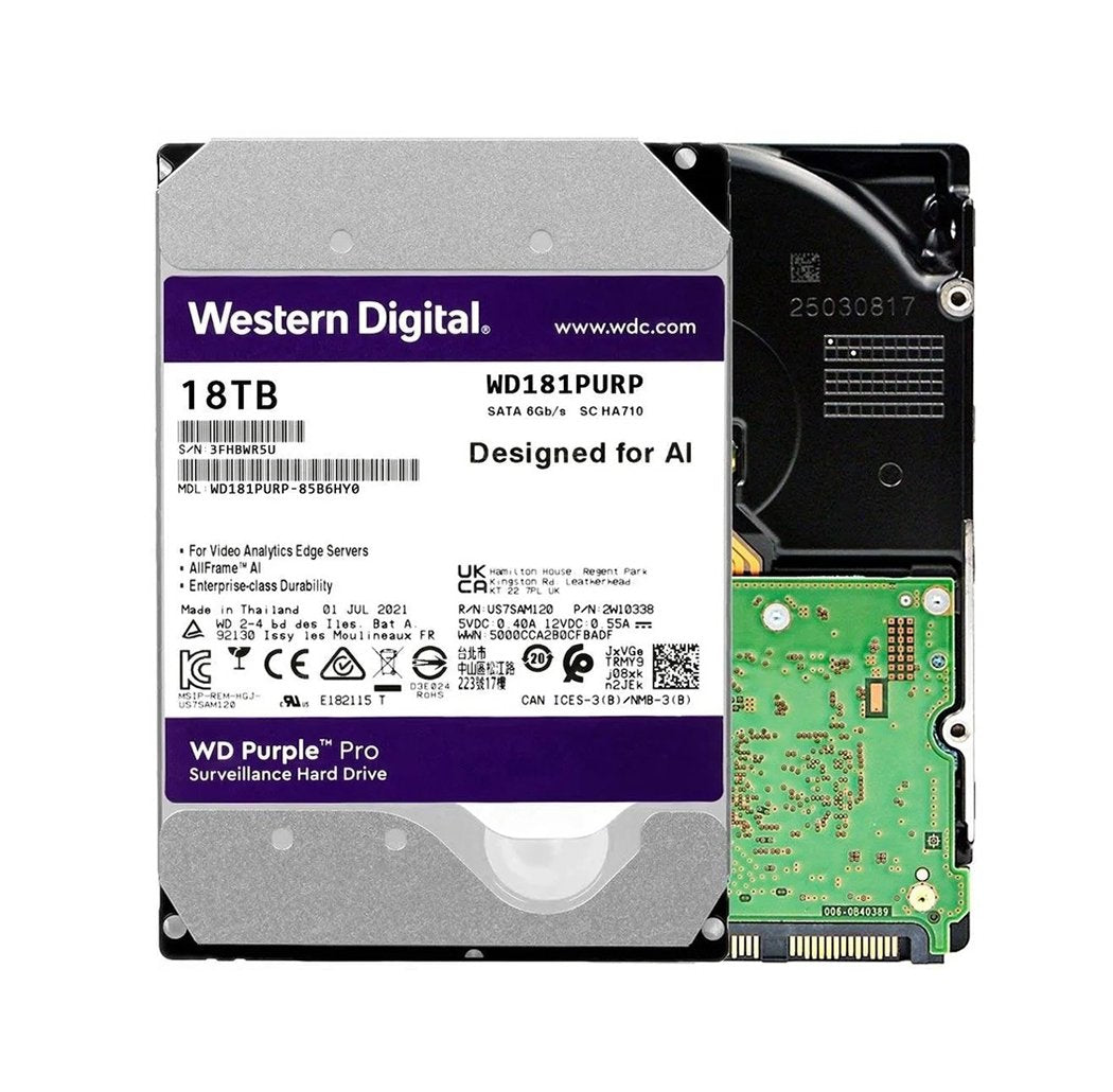 Western Digital Purple Pro 18TB SATA 6Gb/s Internal Hard Drive - WD181PURP