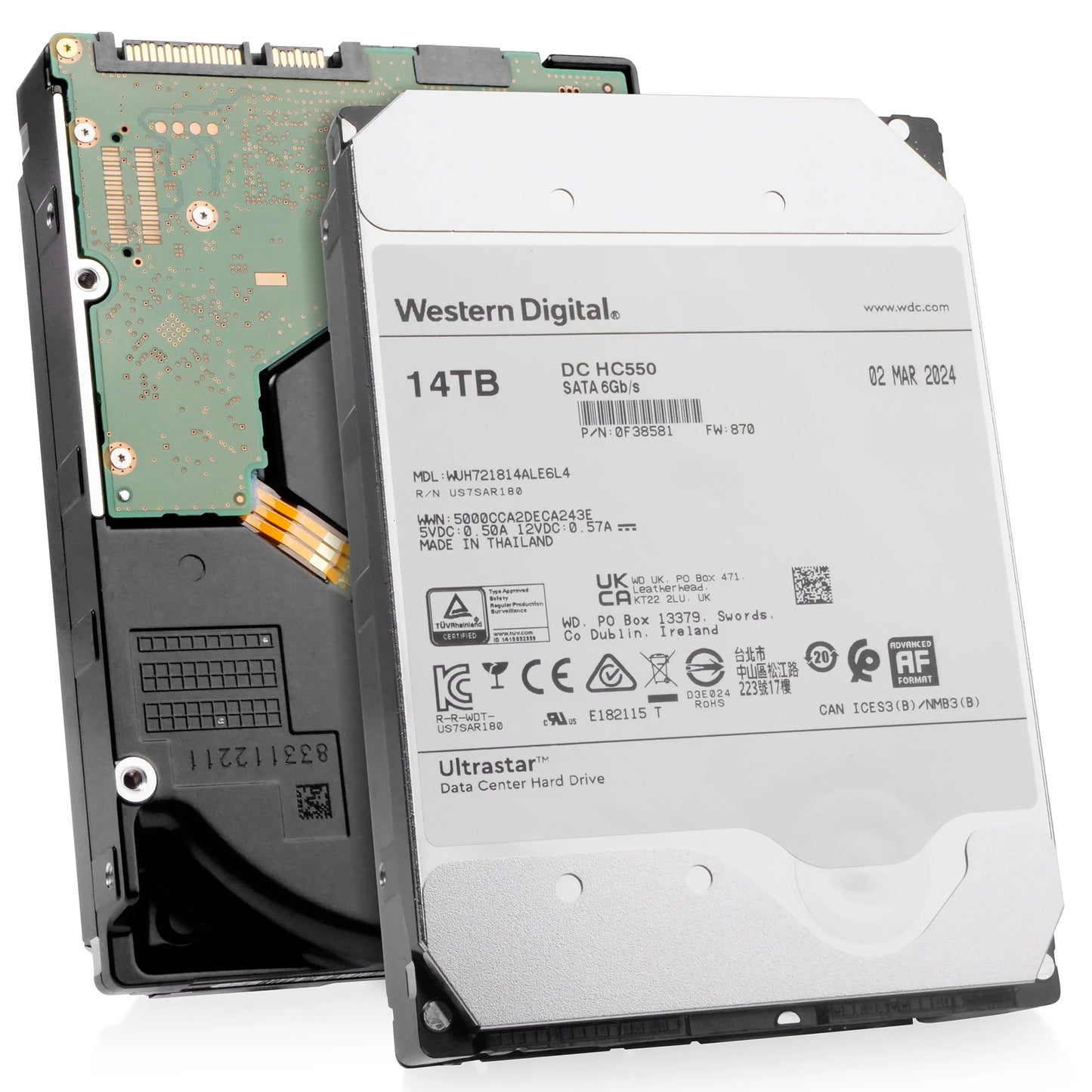 WD Ultrastar DC HC550 14TB SATA 6Gb/s Hard Drive - 0F38581