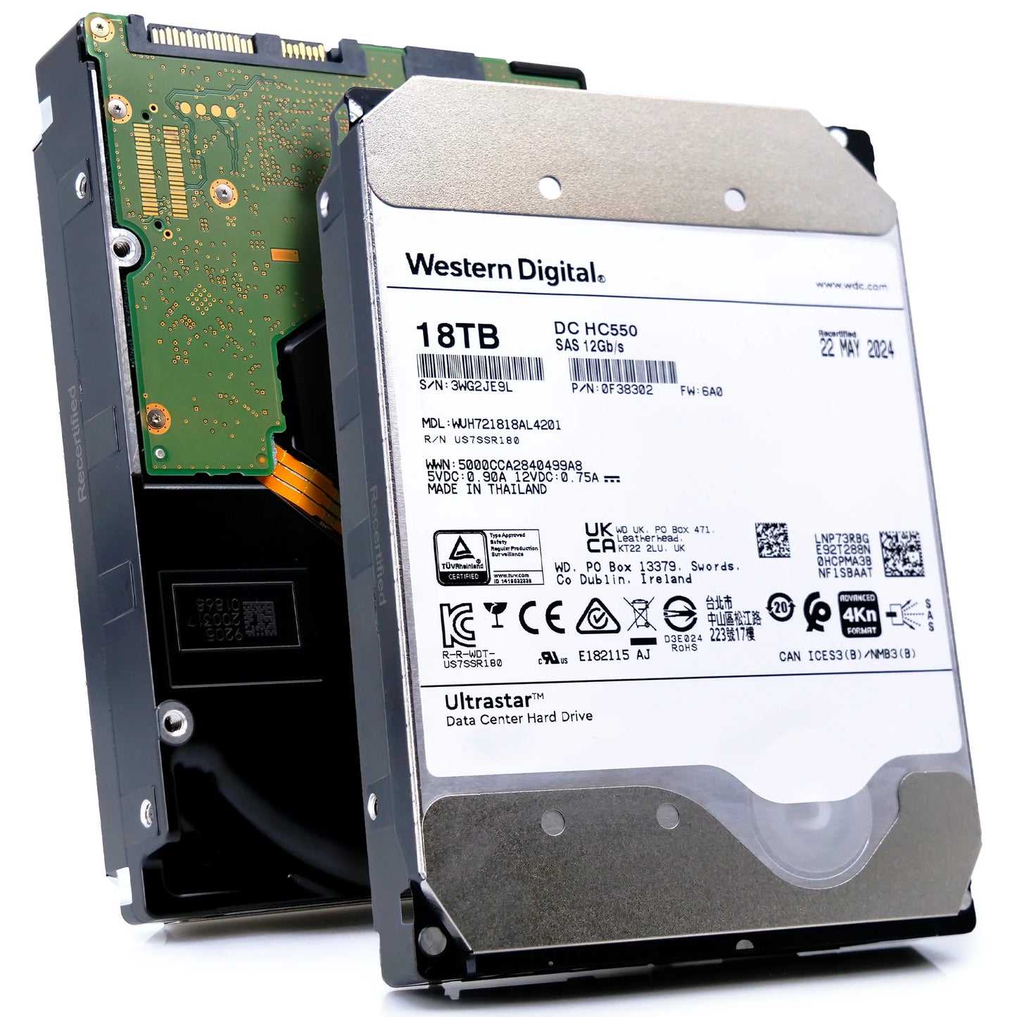 WD Ultrastar DC HC550 18TB SAS 12Gb/s Hard Drive - 0F38302
