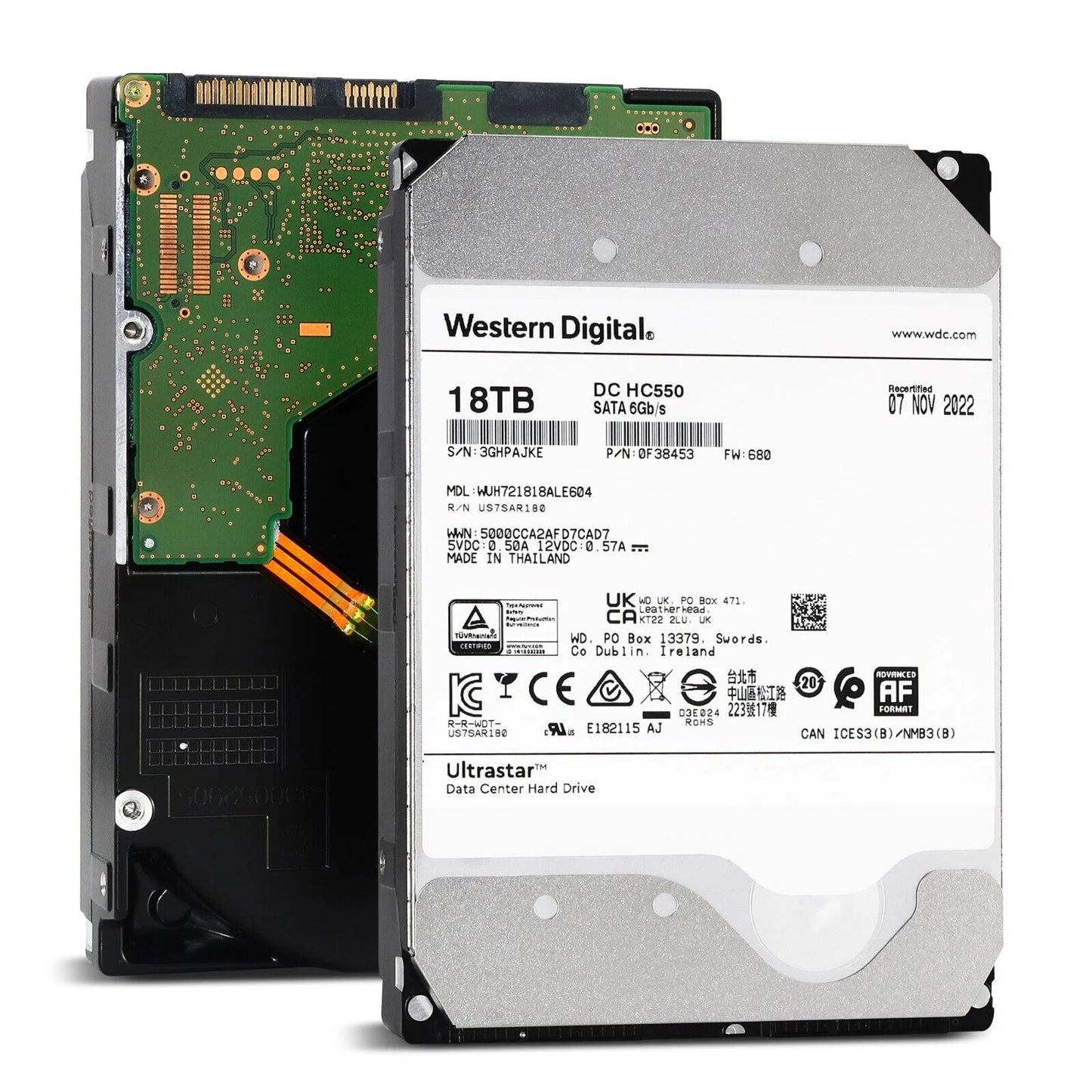 WD Ultrastar DC HC550 18TB SATA 6Gb/s Hard Drive - 0F59266