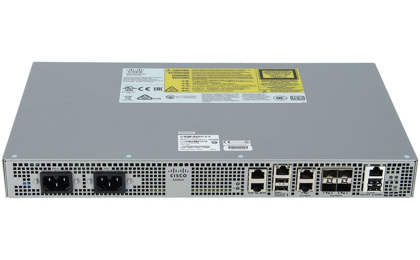 Cisco 920 4-Ports 10/100/1000BASE-T Service Router - ASR-920-4SZ-A=