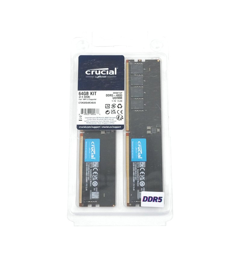 Crucial 64GB Desktop Memory - CT2K32G48C40U5