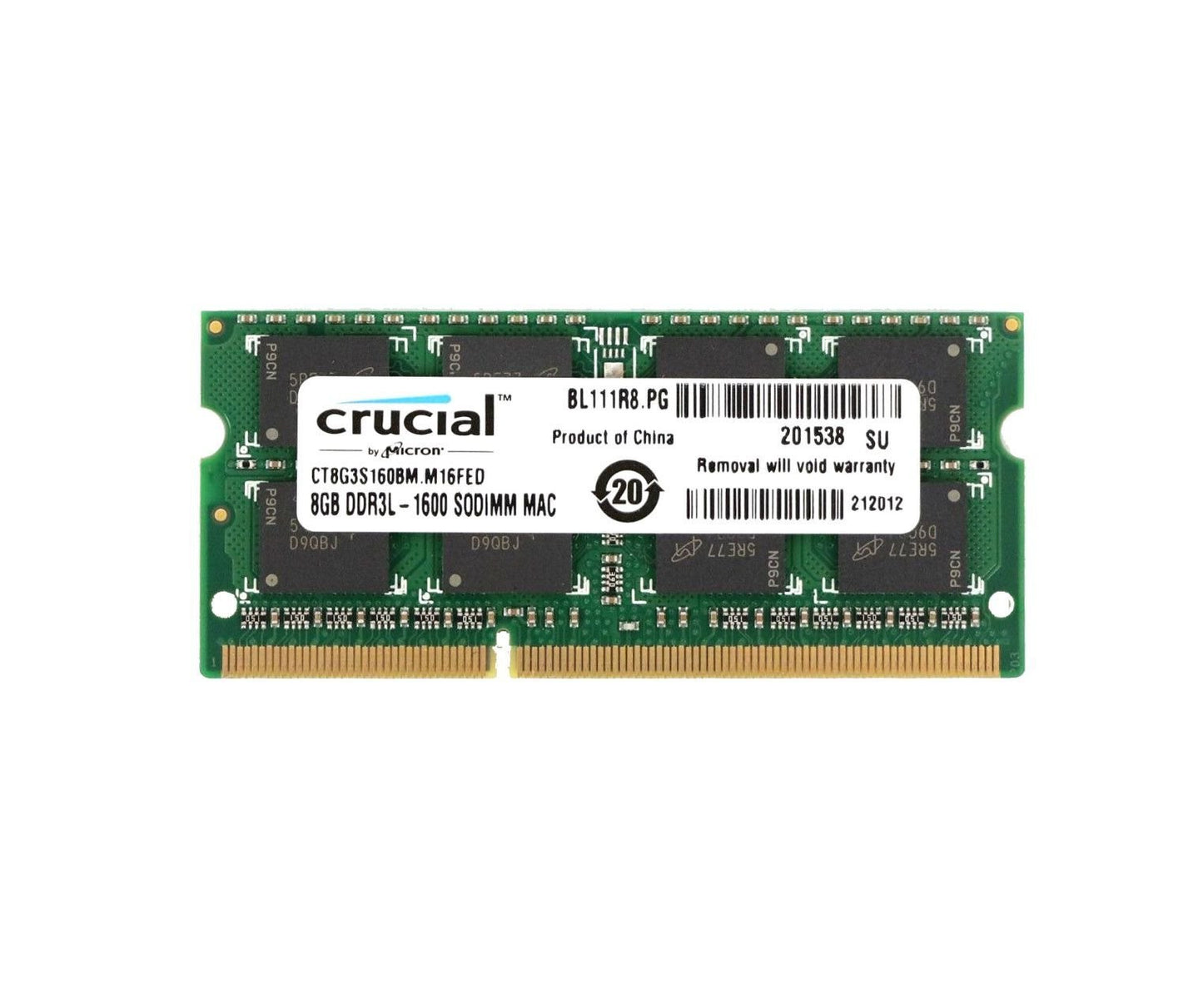 Crucial 8GB Laptop Memory Module - CT8G3S160BM.M16FED