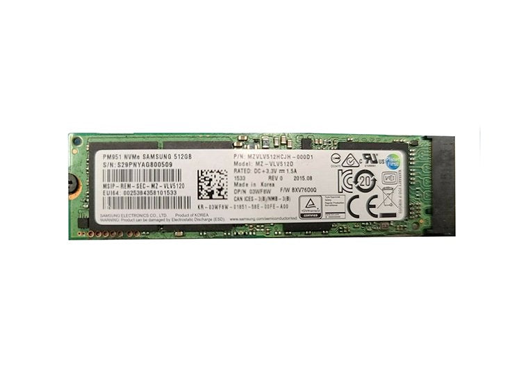 Dell 512GB NVMe Solid State Drive - 3WF8W