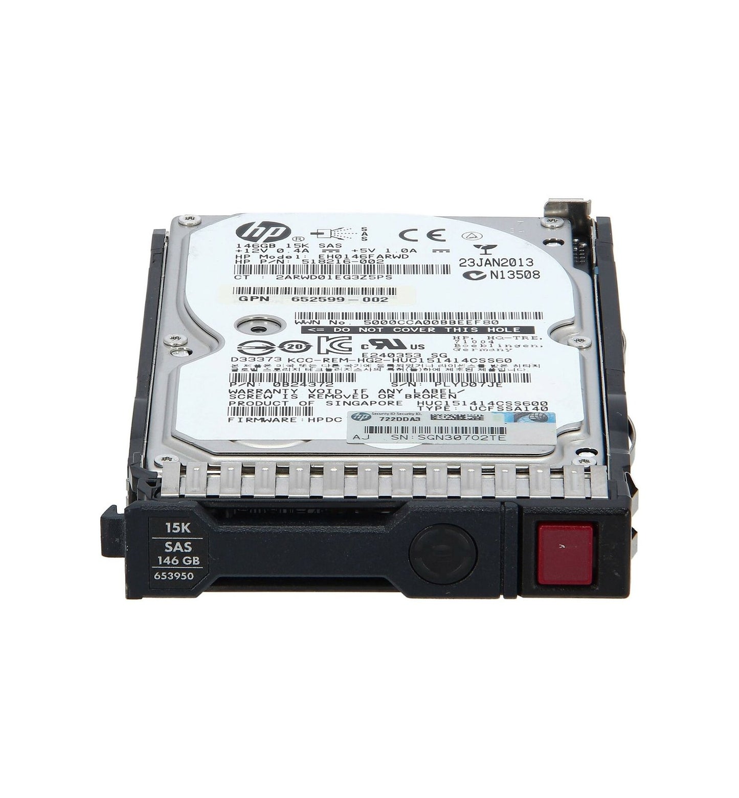 HP 146GB SAS 6Gb/s Hot Swap 15000RPM 2.5-inch I - 652605-B21