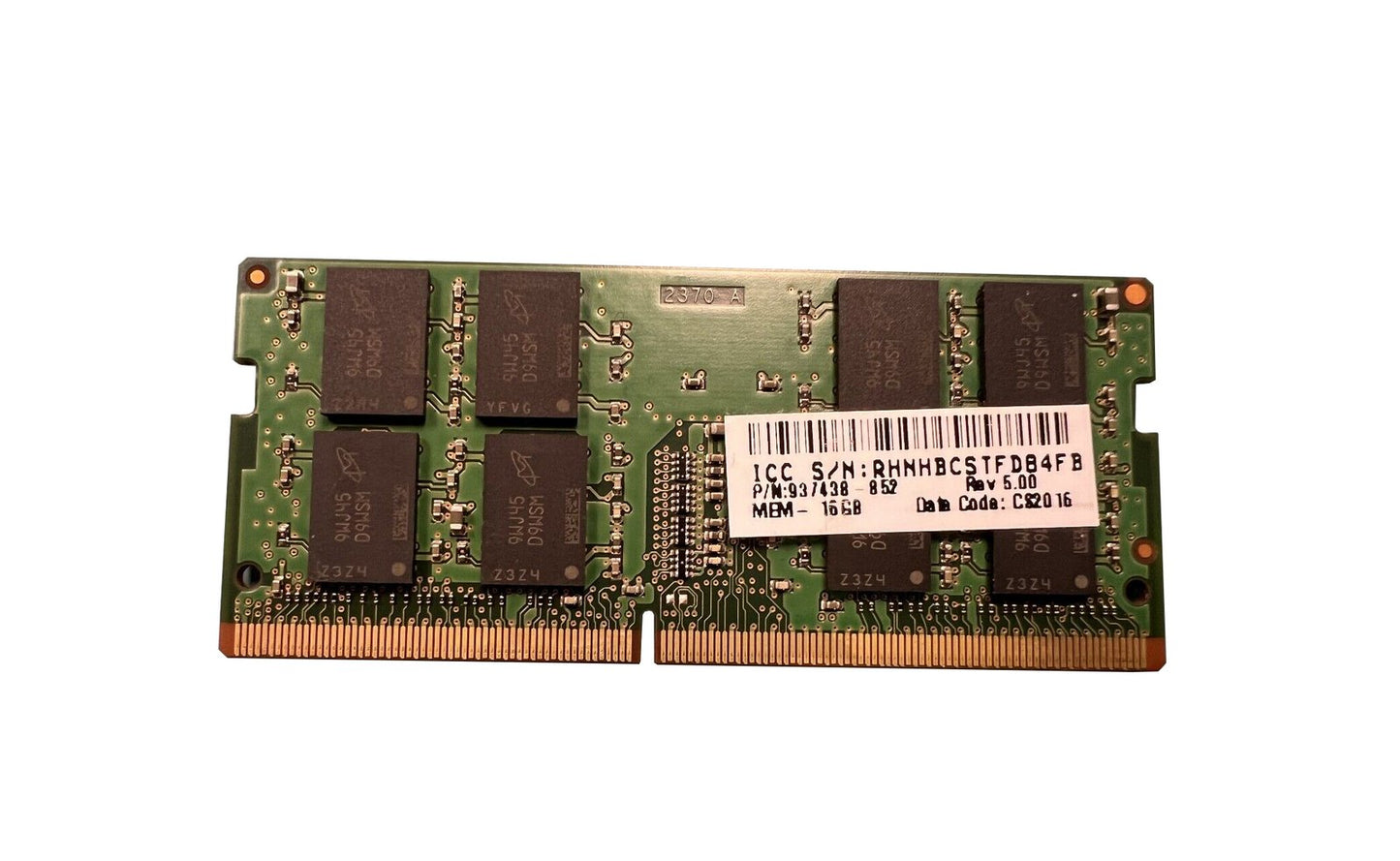 HP 16GB 2666MHz DDR4 PC4-21300 Non-ECC CL19 260 - 937438-852