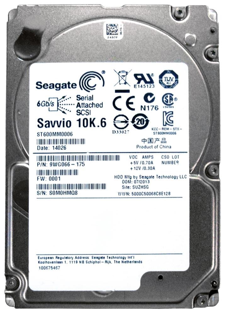 Seagate Savvio 10K.6 600GB 10000RPM 64MB Cache - 9WG066-175