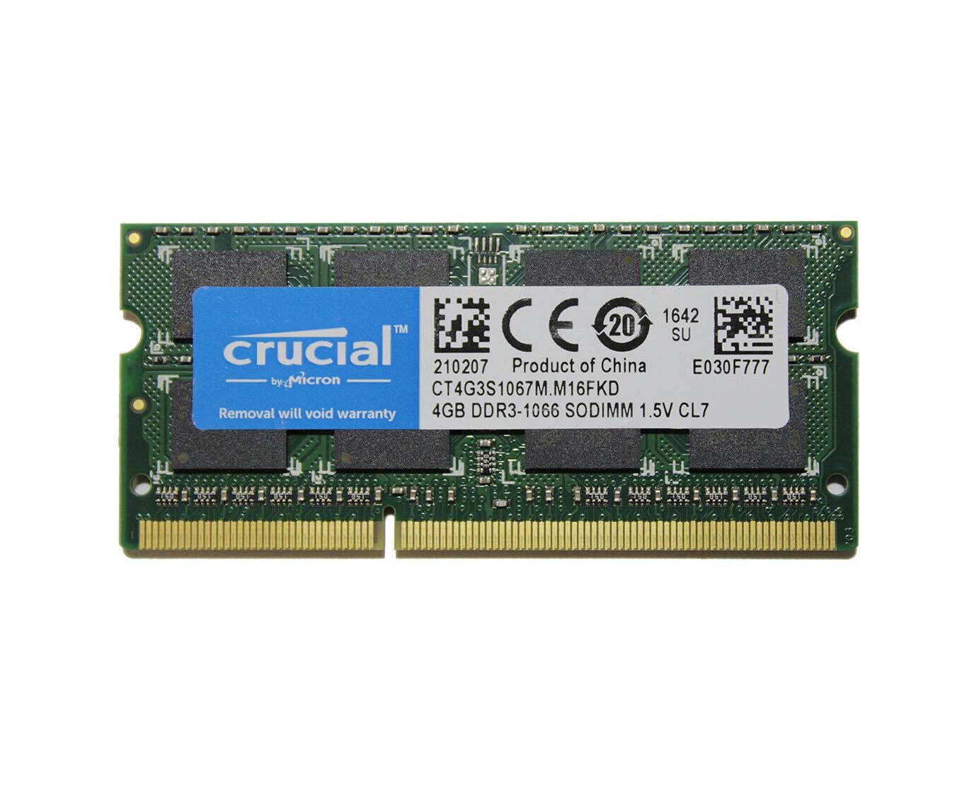 Crucial 4GB 1066MHz DDR3 PC3-8500 Non-E - CT4G3S1067M.M16FKD