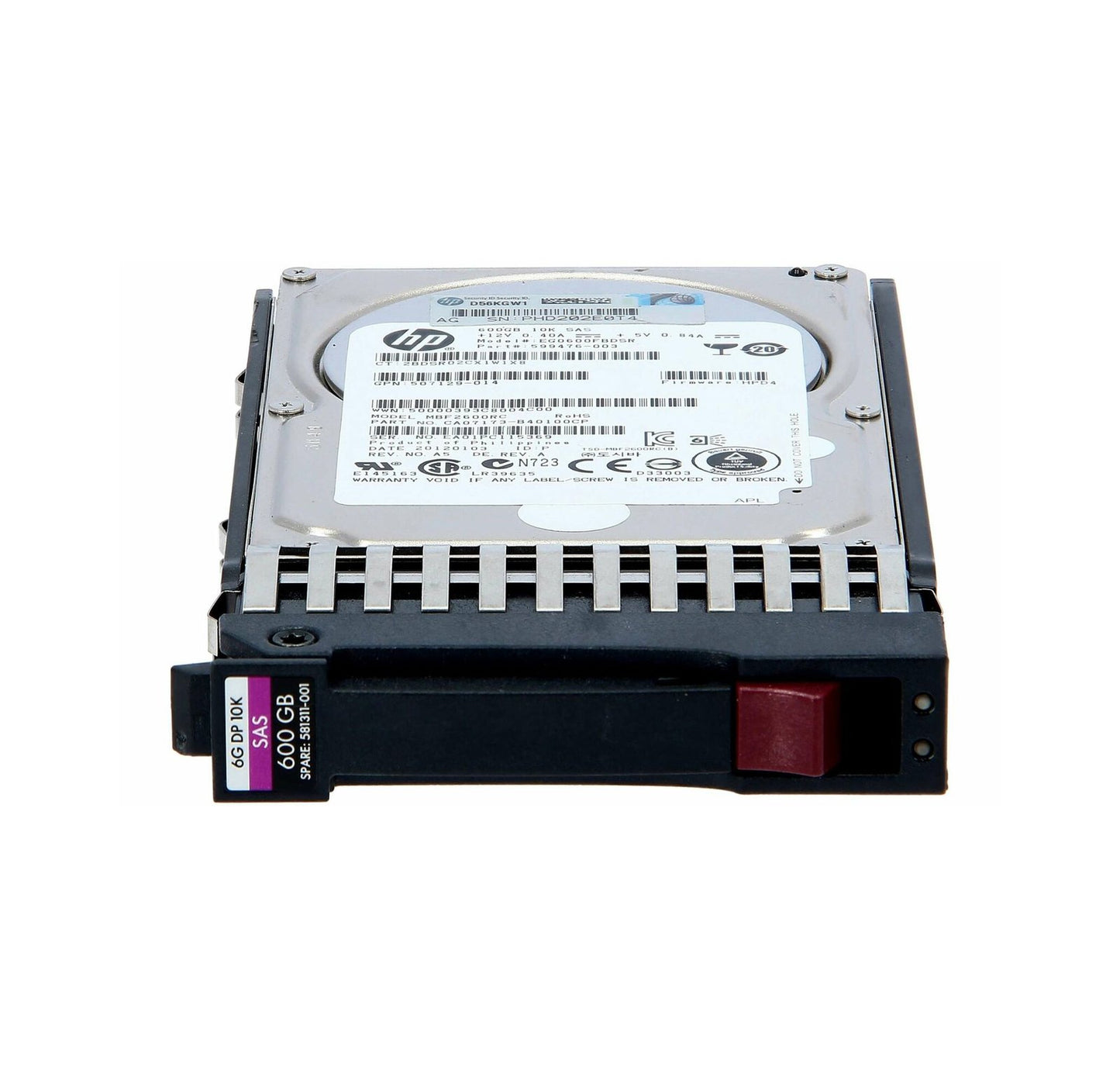 HP 600GB SAS 6Gb/s Hot Swap 10000RPM 2.5-inch - EG0600FBDSR
