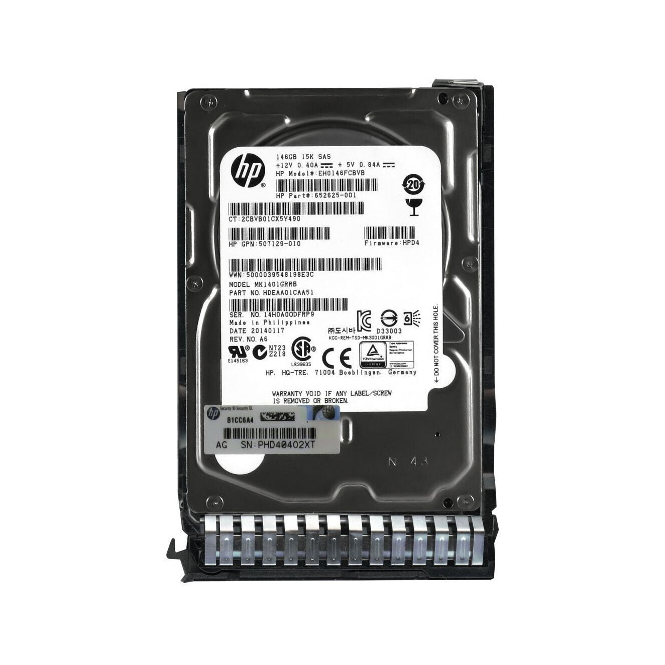HP 146GB SAS 6Gb/s Hot Swap 15000RPM 2.5-inch - EH0146FCBVB