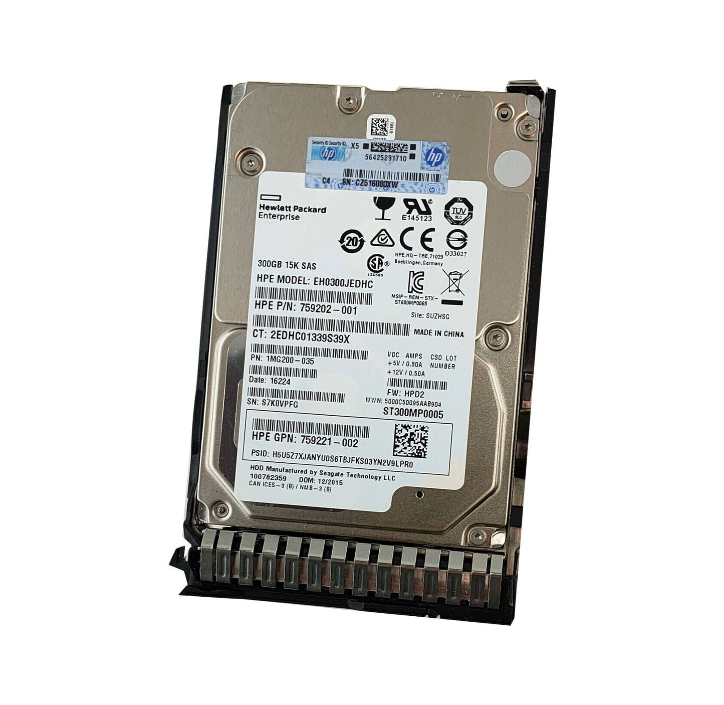 HP 300GB SAS 12Gb/s Hot Swap Digitally Signed - EH0300JEDHC