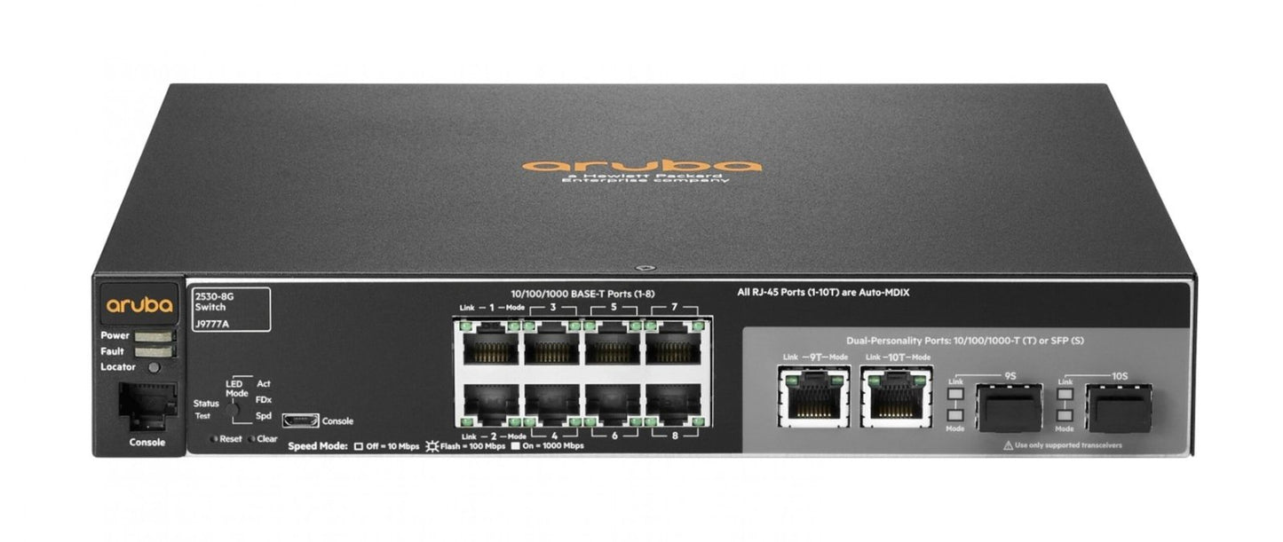 HP Aruba 2530 8-Ports 10/100/1000 Ethernet Laye - J9777A#ACD