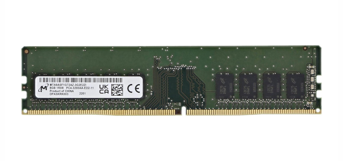 Micron 8GB 3200MHz DDR4 PC4-25600 ECC Un - MTA9ASF1G72AZ-3G2