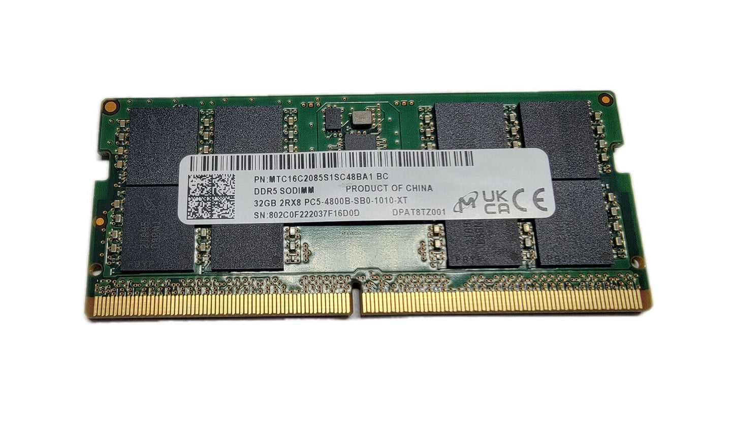 Micron 32GB 4800MHz DDR5 PC5-38400 Non - MTC16C2085S1SC48BA1