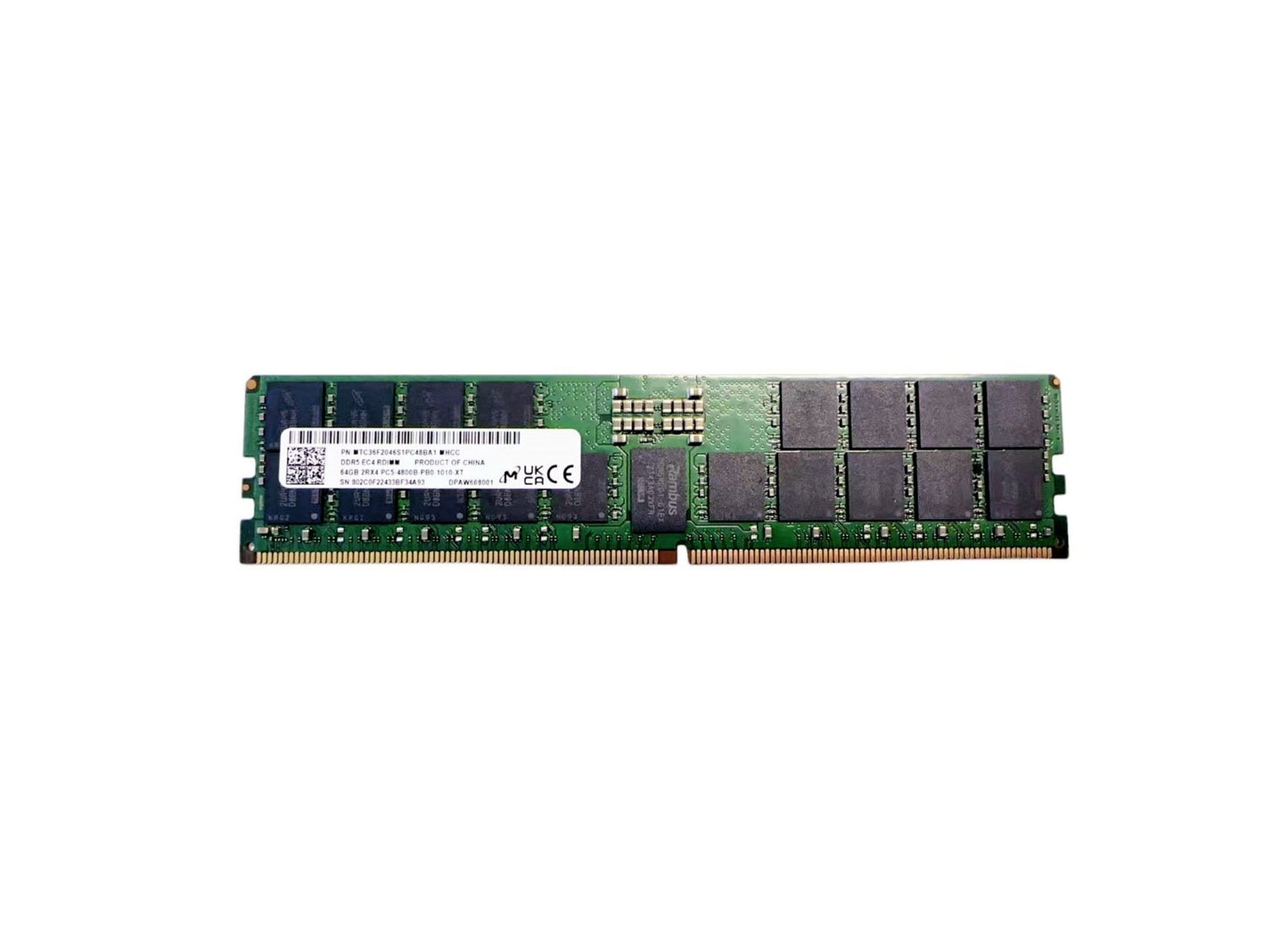 Micron 64GB 4800MHz DDR5 PC5-38400 ECC - MTC36F2046S1PC48BA1