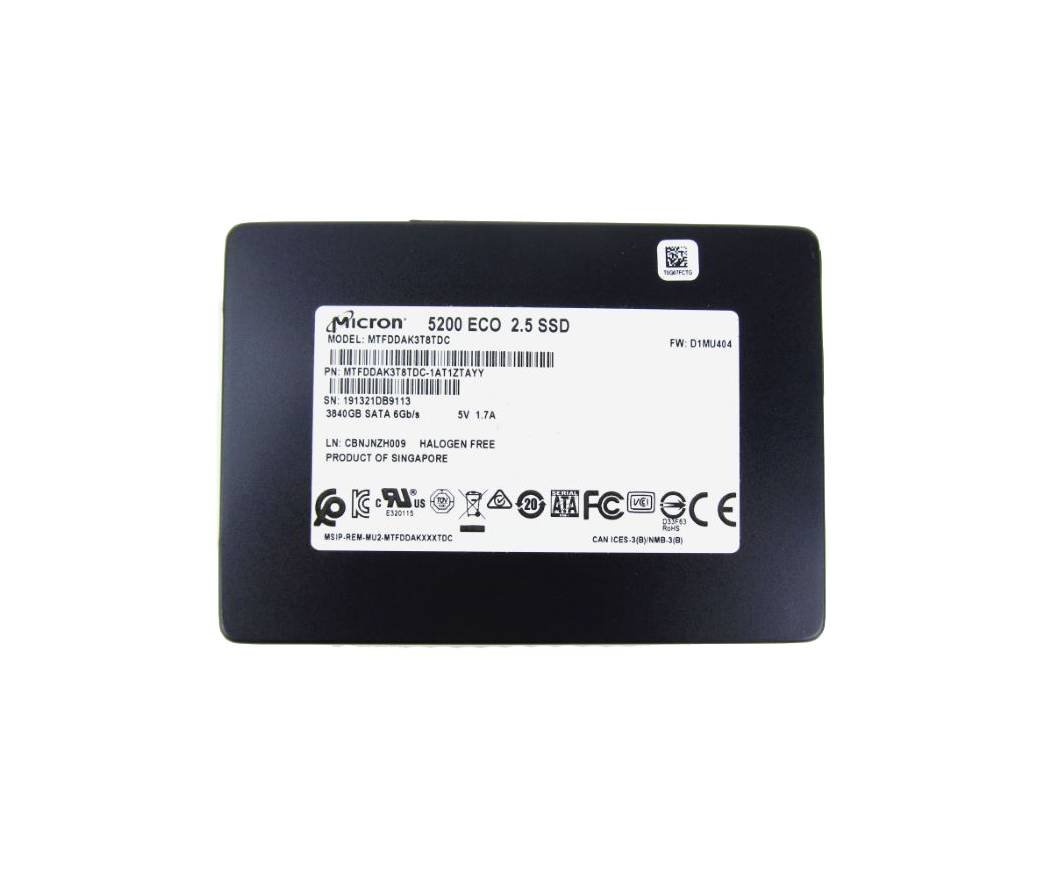 Micron 5200 Eco 3.84TB SATA 6Gb/s Read Inten - MTFDDAK3T8TDC