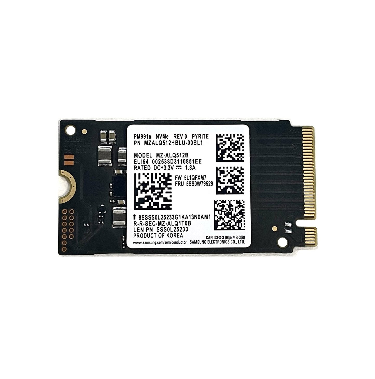 Samsung PM991a 512GB PCI-Express 3.0 x4 NVMe M. - MZ-ALQ512B
