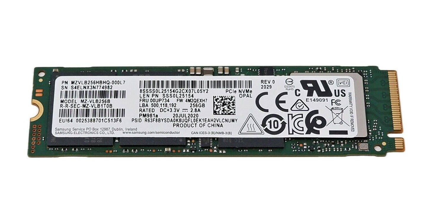Samsung MZ-VLB256B PM981a 256GB PCI-Express 3.0 x4 NVMe TLC - MZ-VLB256B