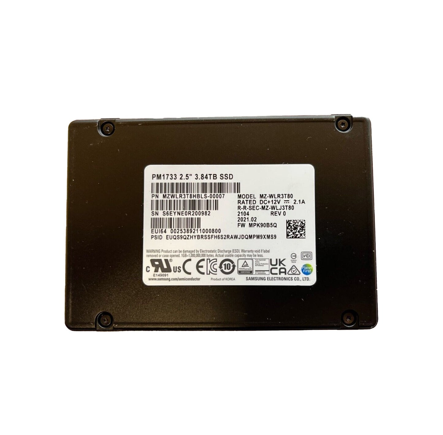 Samsung PM1733 3.84TB PCI-Express 4.0 x - MZWLR3T8HBLS-00007