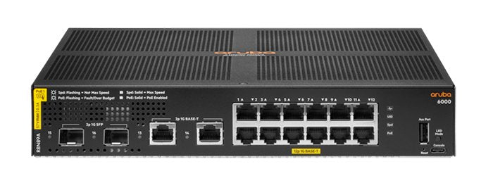 HP Aruba CX 6000 Series 12-Ports 10/100/1000BASE-T - R8N89A