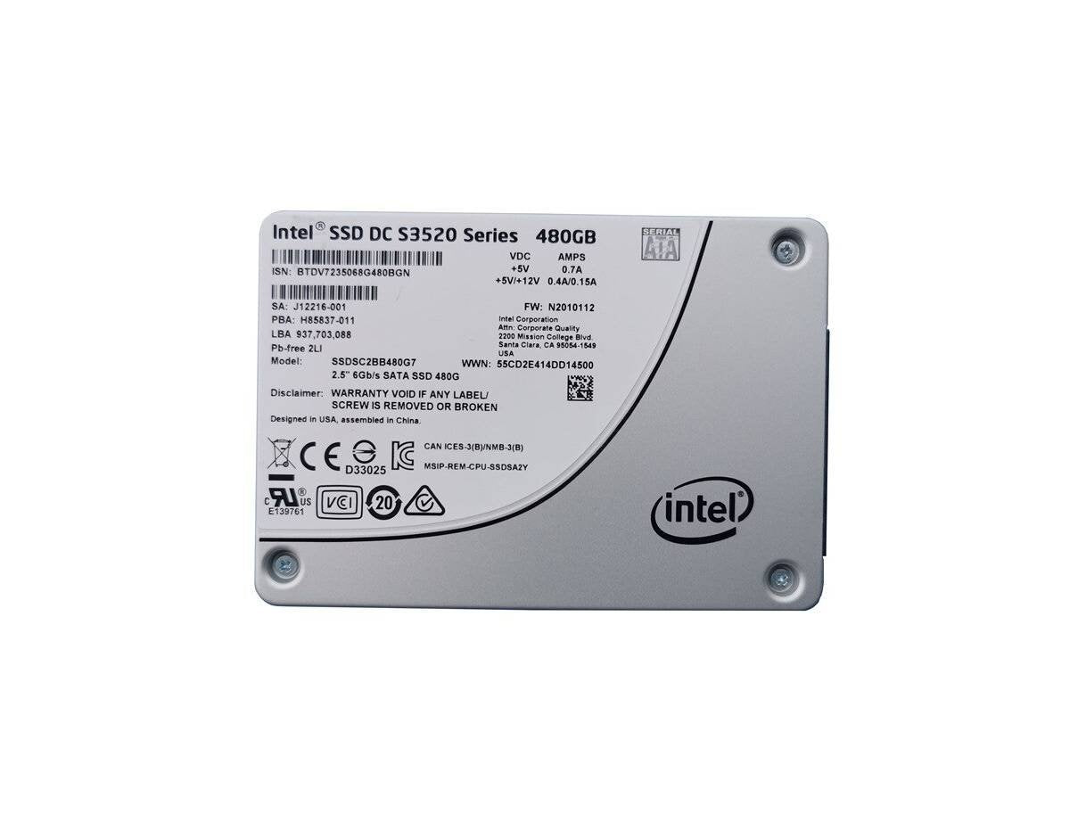 Intel SSD DC S3520 Series 480GB SATA 6Gb/s 3 - SSDSC2BB480G7