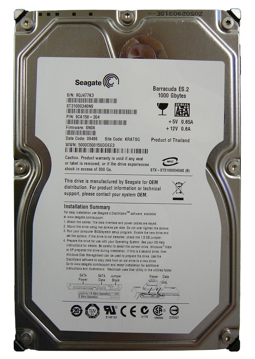 Seagate Barracuda 7200.11 1TB 7200RPM 32MB Ca - ST31000340AS