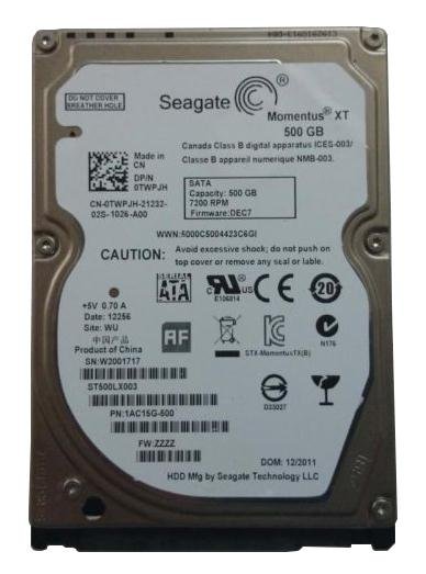 Seagate Momentus XT 500GB 7200RPM 32MB Cache SA - ST500LX003