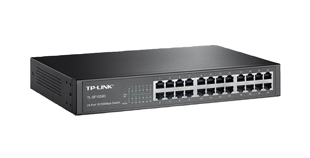 TP-Link 24-Ports 10/100BASE-TX Ethernet Rack-mo - TL-SF1024D