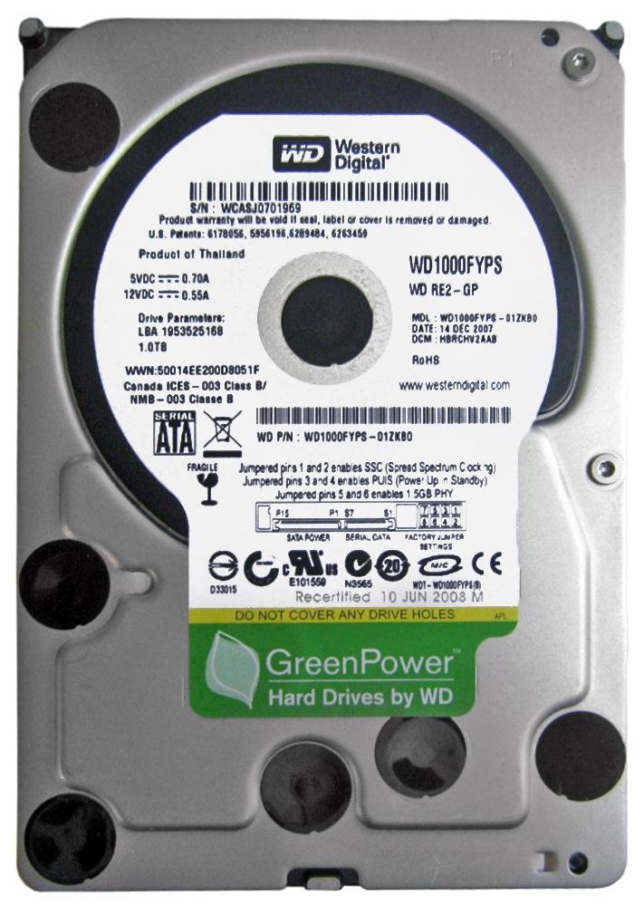 Western Digital RE2-GP 1TB SATA 3Gb/s 7200RPM 1 - WD1000FYPS