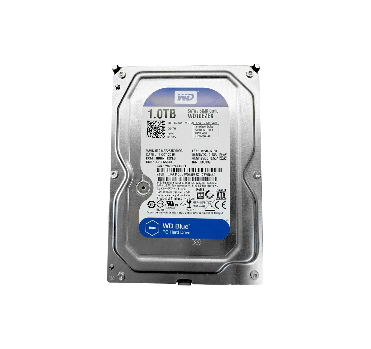 Western Digital Blue 1TB SATA 6Gb/s 7200R - WD10EZEX-75WN4A0