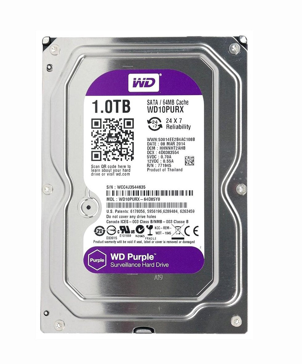 Western Digital Purple 1TB SATA 6Gb/s 5400RPM 64M - WD10PURX