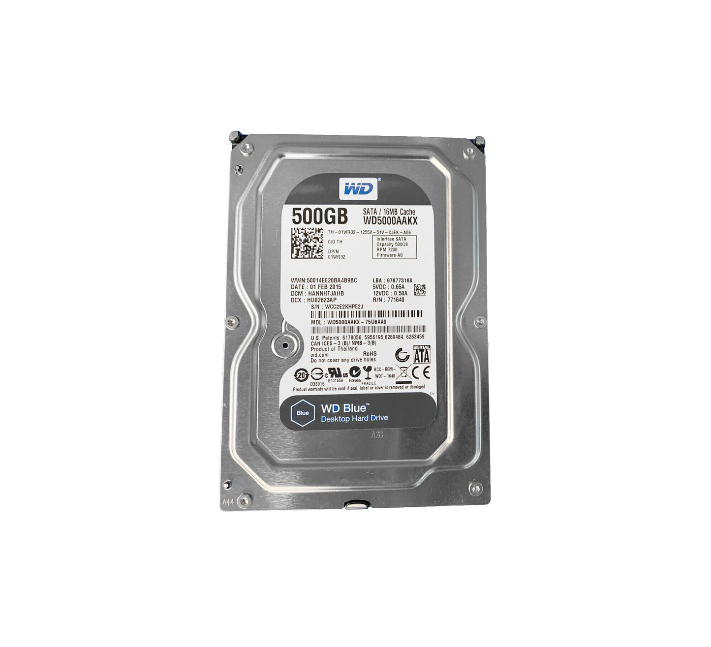 Western Digital Caviar Blue 500GB SATA - WD5000AAKX-75U6AA0