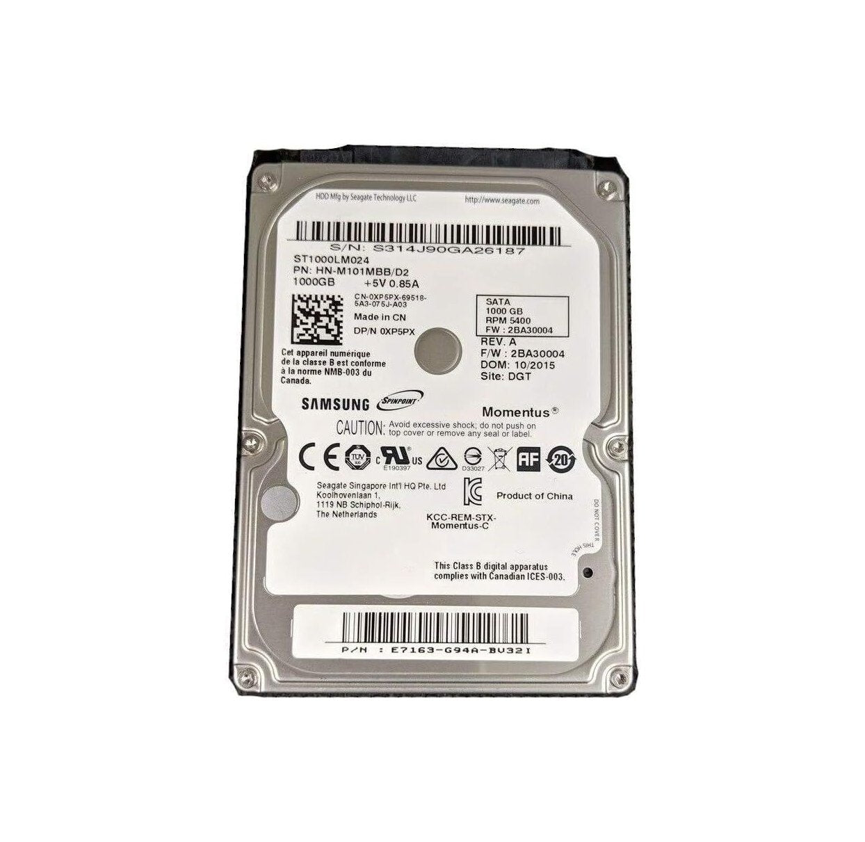 Dell 1TB SATA 3Gb/s 5400RPM 2.5-inch Internal Hard D - XP5PX