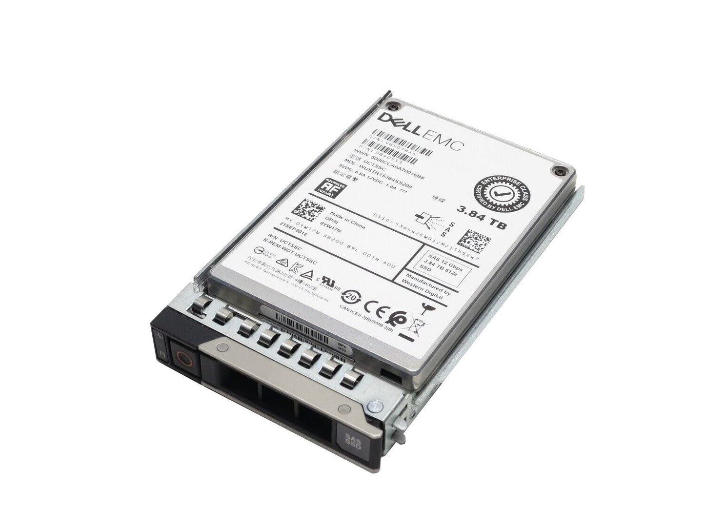 Dell 3.84TB SAS 12Gb/s Hot Swap Read Intensive 3D NA - YW17N