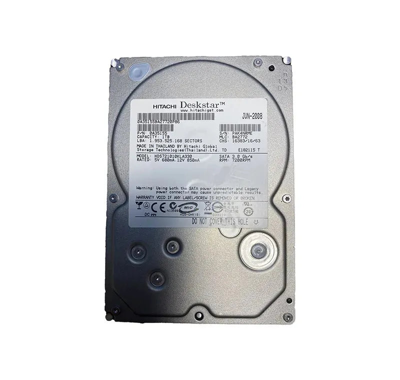 Hitachi Desktop Hard Drive - HDS721010KLA330