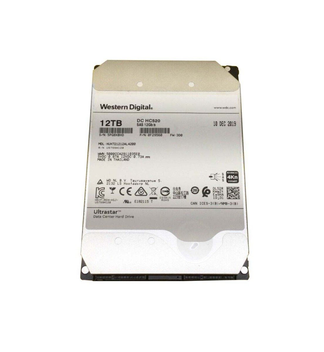 HGST Ultrastar DC HC520 12TB SAS 12Gb/s 72 - HUH721212AL4200